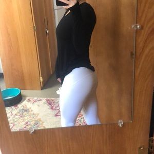 Lululemon White Crop Leggings